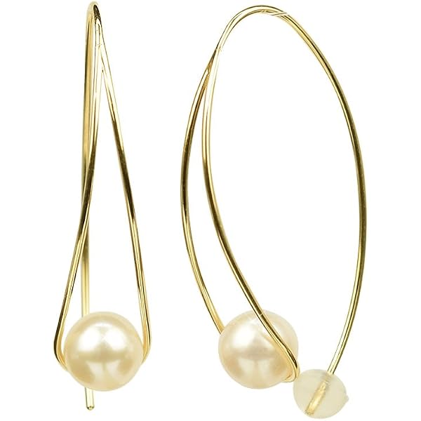 Amazon | [四葉のクローバー] 18金 アコヤ真珠 ジルコニア ピアス 18k